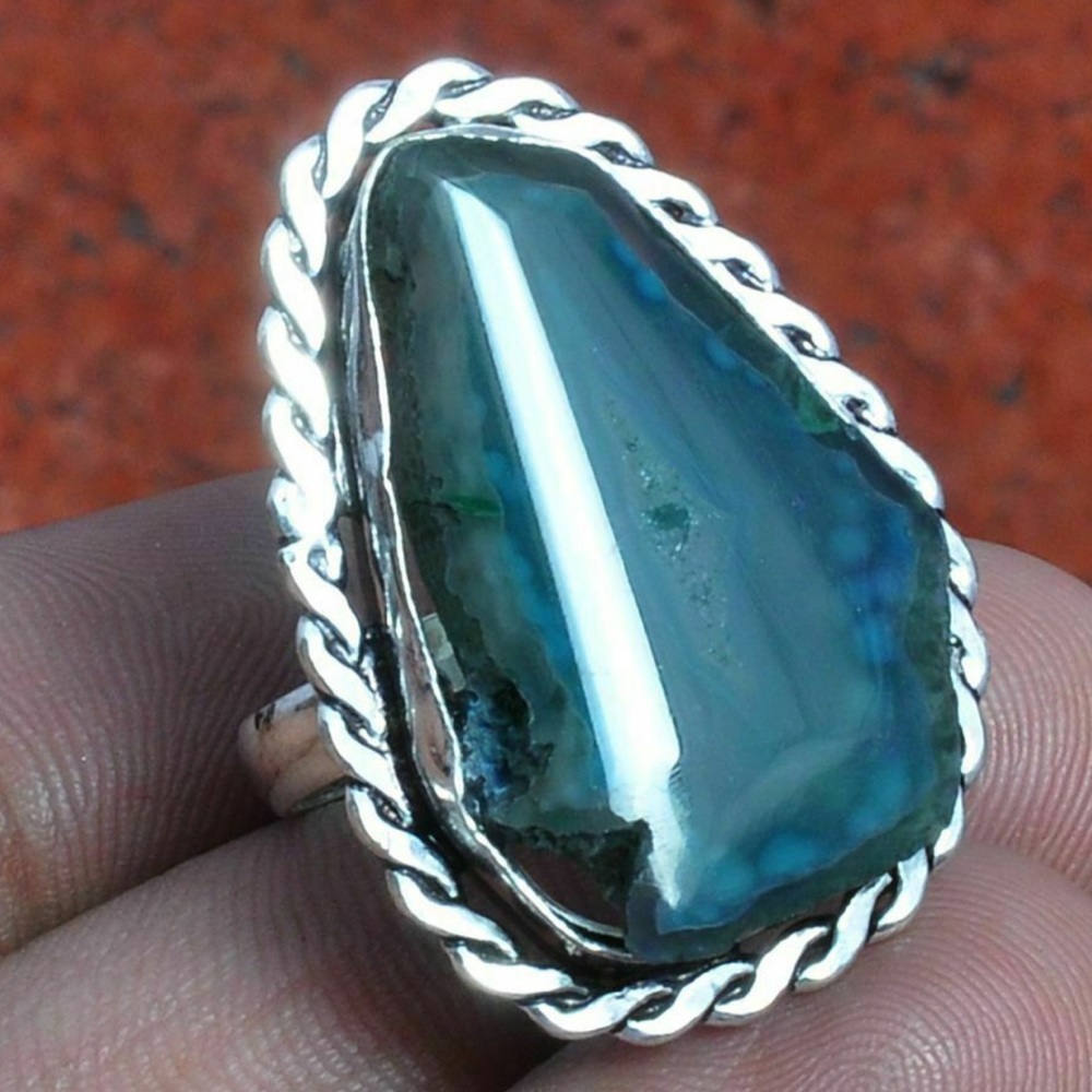 LABRADORITE🟦Made in India🟦925 Stamped Handcrafted Ring🟦 LABRADORITE